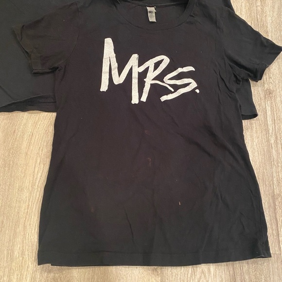 BUNDLE of 2 MR & MRS couple matching black shirts - Picture 3 of 5